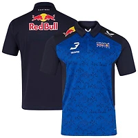 Polo réplique Max Verstappen noir/bleu Red Bull Racing 2026 pour homme