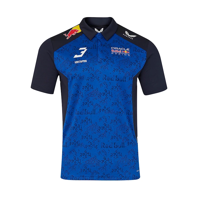 Men's Max Verstappen Black/Blue Red Bull Racing 2026 Replica Polo Shirt