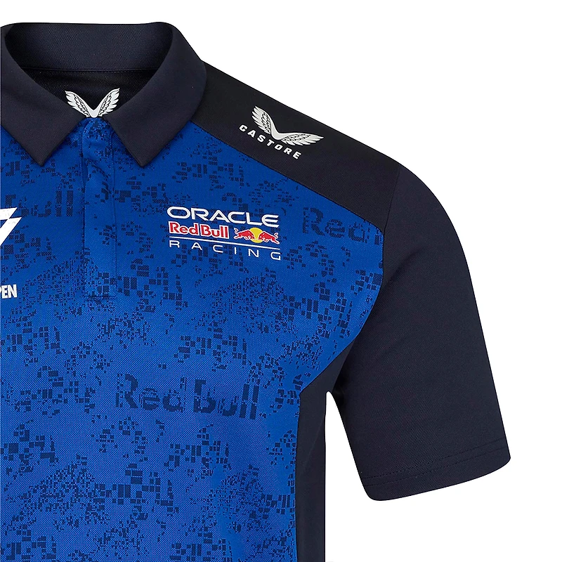 Men's Max Verstappen Black/Blue Red Bull Racing 2026 Replica Polo Shirt