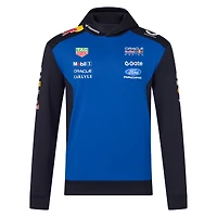 Men's Navy Oracle Red Bull Racing 2026 Replica Long Sleeve Overhead Hoodie