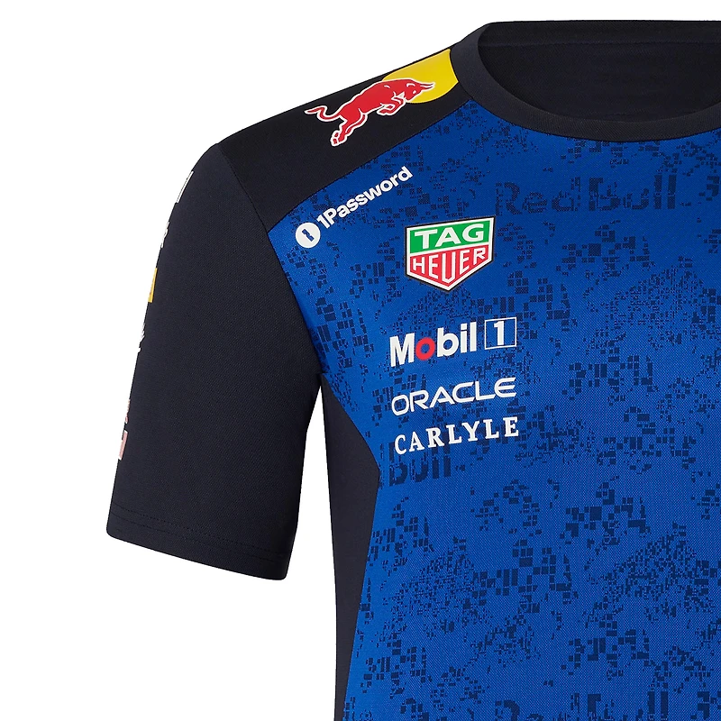 T-shirt à manches courtes réplique Oracle Red Bull Racing 2026 pour homme, bleu marine