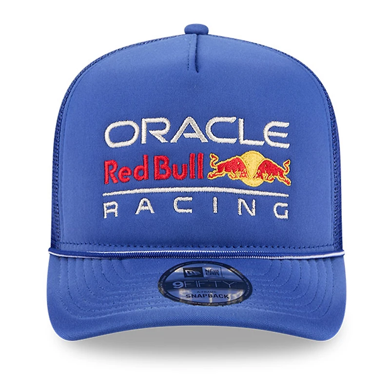 Men's New Era Blue Red Bull Racing A-Frame 9FIFTY Trucker Snapback Hat