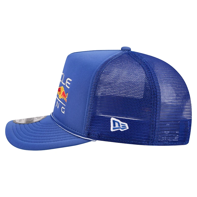 Men's New Era Blue Red Bull Racing A-Frame 9FIFTY Trucker Snapback Hat