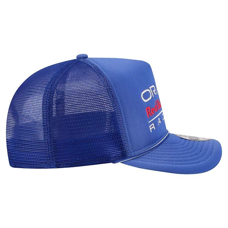 Men's New Era Blue Red Bull Racing A-Frame 9FIFTY Trucker Snapback Hat