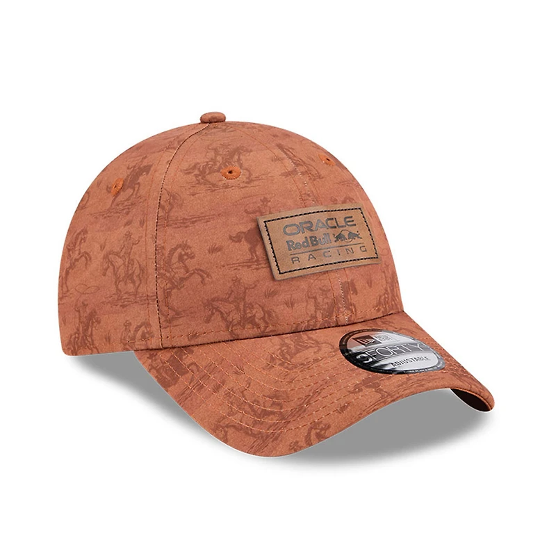 Casquette ajustable 9FORTY Red Bull Racing Team marron New Era pour homme