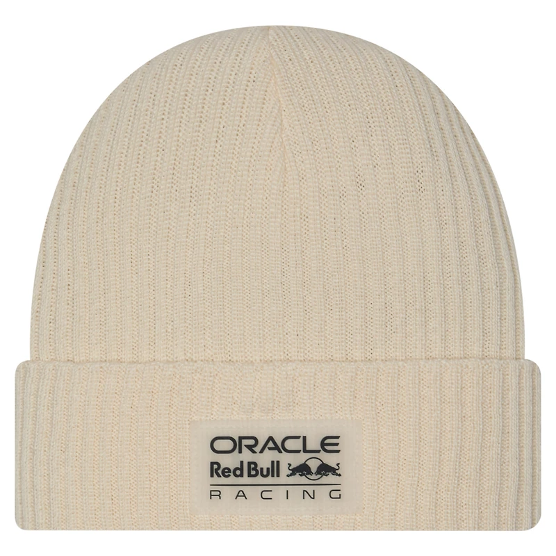 Men's New Era  Cream Red Bull Racing Repreve Cuffed Knit Hat