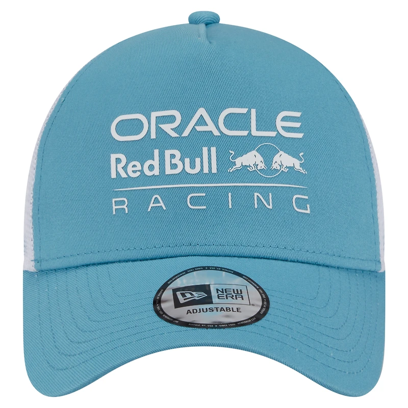 Casquette ajustable New Era Red Bull Racing E-Frame Trucker bleu clair pour homme