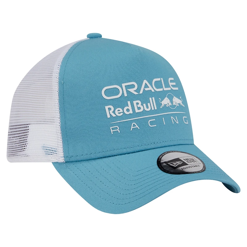 Casquette ajustable New Era Red Bull Racing E-Frame Trucker bleu clair pour homme