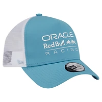 Casquette ajustable New Era Red Bull Racing E-Frame Trucker bleu clair pour homme