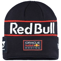Men's New Era Max Verstappen Navy Red Bull Racing Replica Driver Cuff Knit Hat