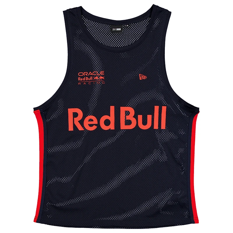 Men's New Era  Navy Red Bull Racing Basketball Mesh Tank Top