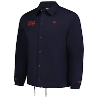 Men's New Era Navy Red Bull Racing F1 Coaches Full-Snap Jacket