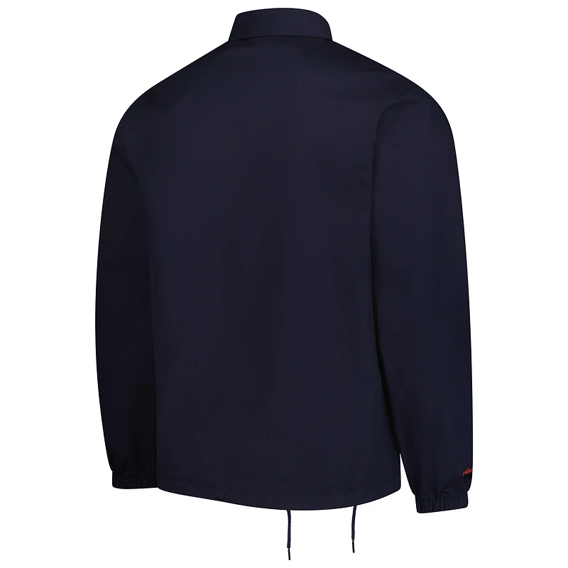 Men's New Era Navy Red Bull Racing F1 Coaches Full-Snap Jacket