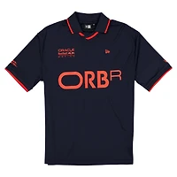 Men's New Era  Navy Red Bull Racing Graphic Collared Soccer Shirt