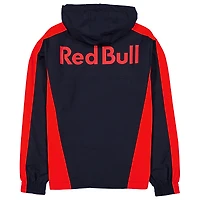 Men's New Era  Navy Red Bull Racing Lightweight Full-Zip Hooded Windbreaker