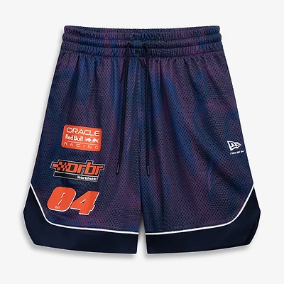 Men's New Era Navy Red Bull Racing Mesh Shorts