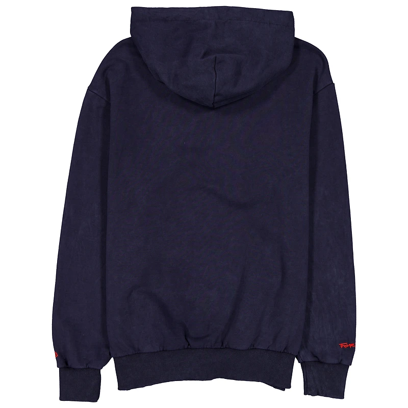 Sweat à capuche zippé surdimensionné Red Bull Racing bleu marine New Era pour homme