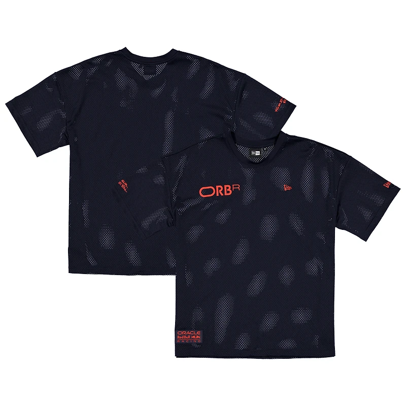 T-shirt oversize en maille graphique Red Bull Racing bleu marine New Era pour homme