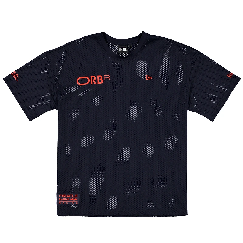 T-shirt oversize en maille graphique Red Bull Racing bleu marine New Era pour homme