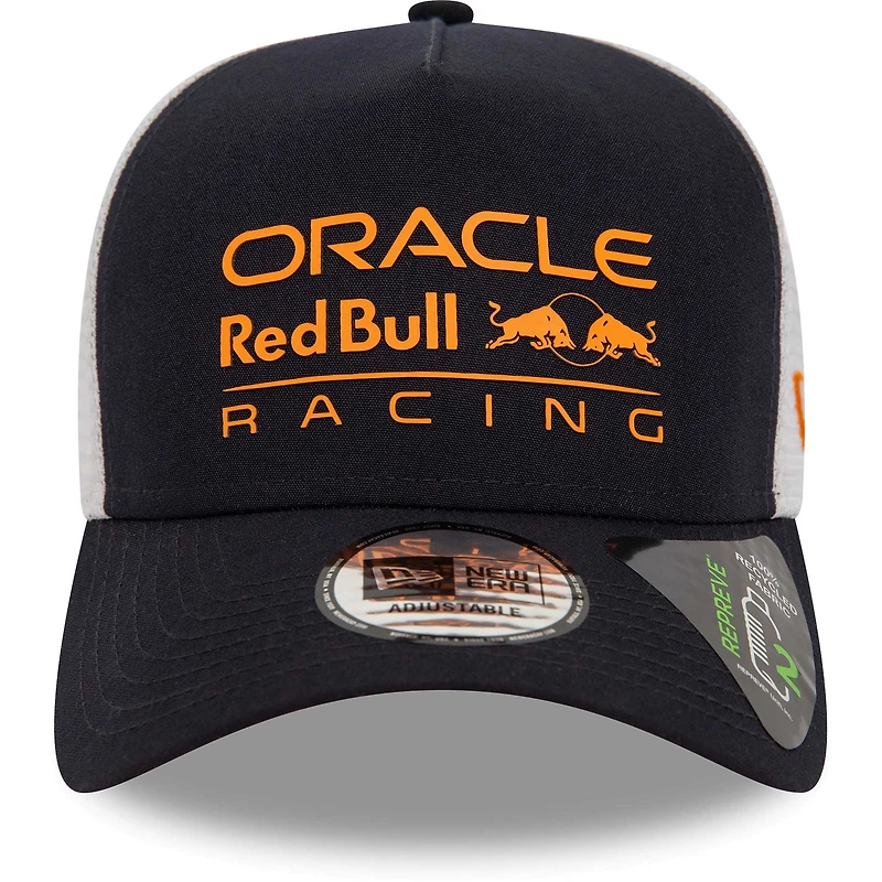 Casquette réglable bleu marine Red Bull Racing Team E-Frame Trucker New Era pour hommes