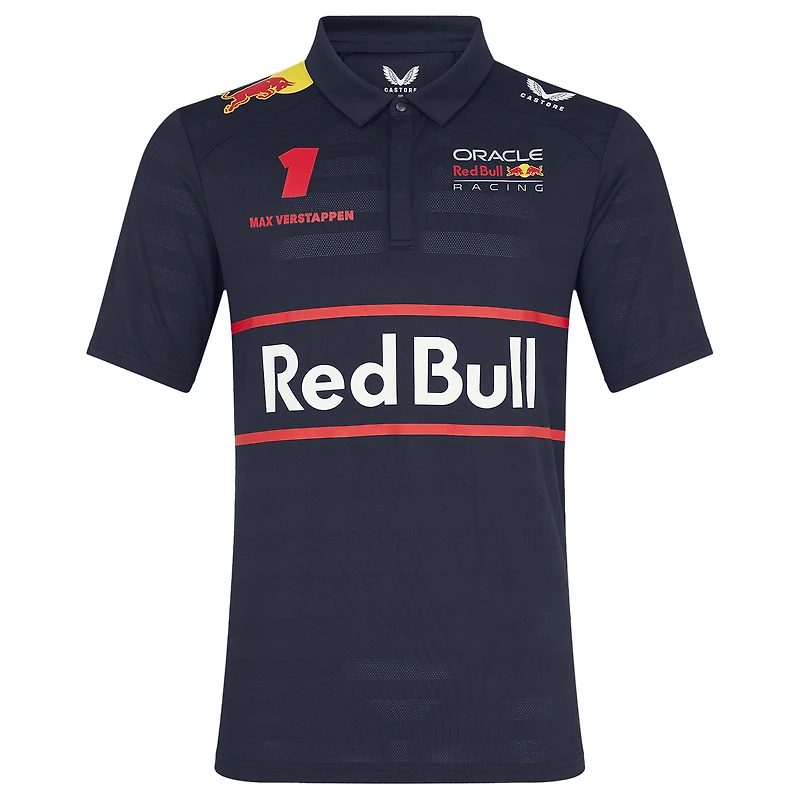 Polo Red Bull Racing Replica Driver Max Verstappen bleu marine pour homme