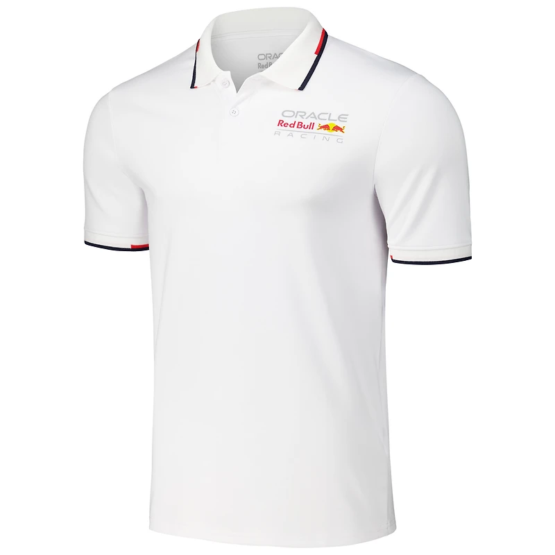 Polo blanc avec logo Red Bull Racing Core pour homme