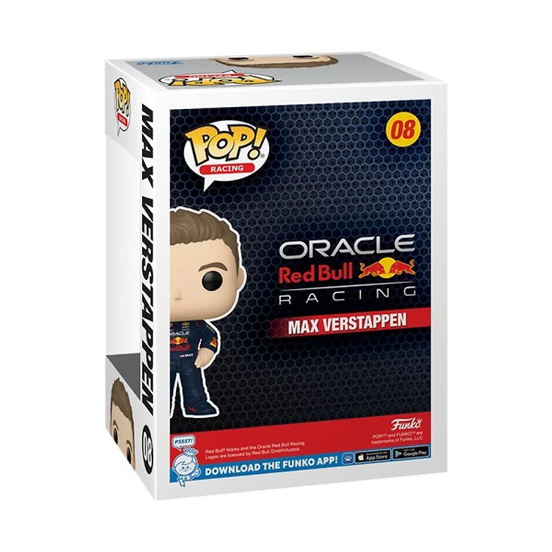 Figurine Funko Pop! en vinyle de Max Verstappen (Red Bull Racing) avec casque