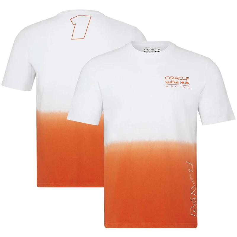 T-shirt unisexe Castore Max Verstappen blanc/orange Red Bull Racing 2023 Driver