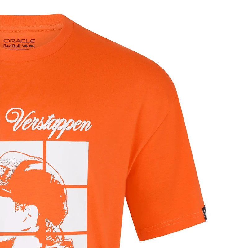Unisex Max Verstappen Orange Red Bull Racing Driver Puzzle T-Shirt