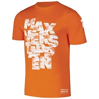 T-shirt unisexe Max Verstappen Orange Red Bull Racing Expression Driver