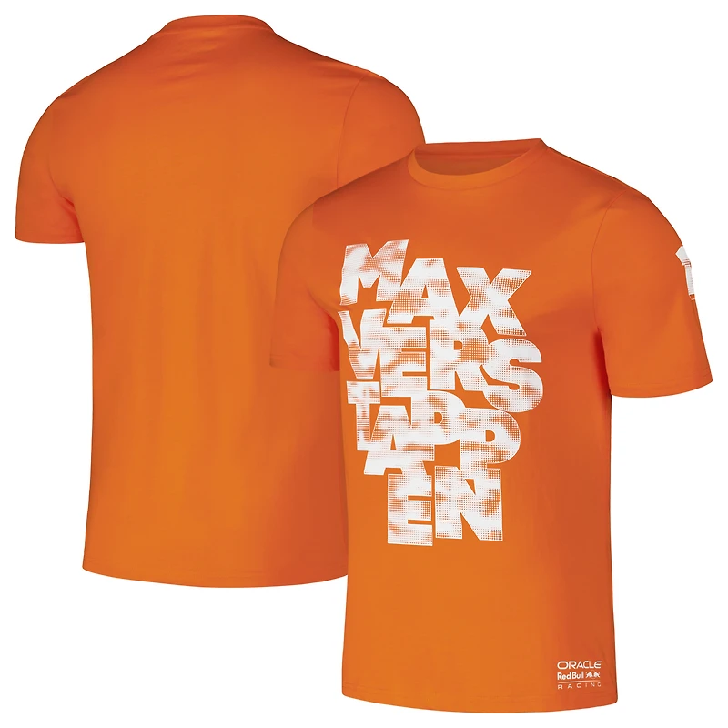 T-shirt unisexe Max Verstappen Orange Red Bull Racing Expression Driver