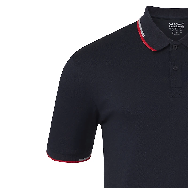 Polo unisexe bleu marine avec logo en couleur Red Bull Racing