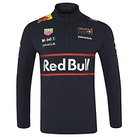 Veste intermédiaire Red Bull Racing Replica unisexe bleu marine à fermeture éclair quart de tour
