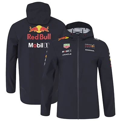 Veste à capuche unisexe Red Bull Racing bleu marine, résistante l'eau, entièrement zippée