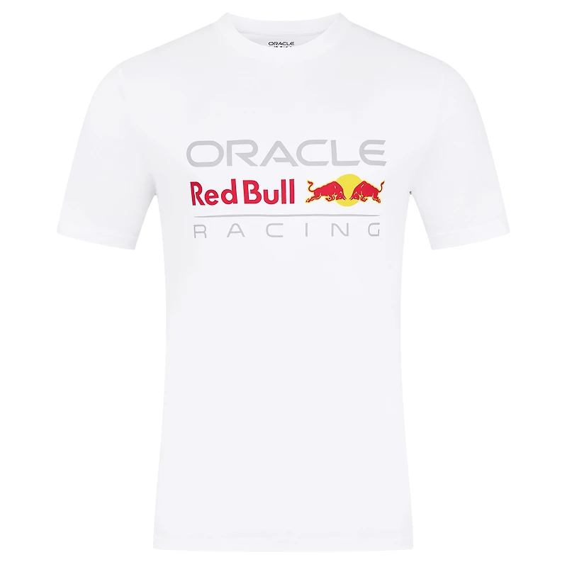 Unisex White Red Bull Racing Logo T-Shirt