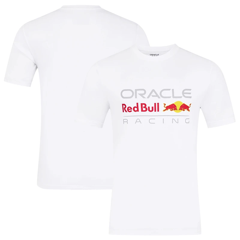 Unisex White Red Bull Racing Logo T-Shirt