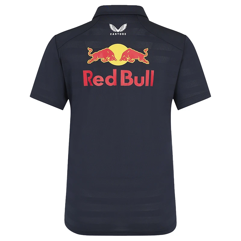 Polo pilote Red Bull Racing Max Verstappen bleu marine pour femme