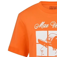 T-shirt puzzle pilote Red Bull Racing orange Max Verstappen pour jeunes