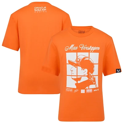 Youth Max Verstappen Orange Red Bull Racing Driver Puzzle T-Shirt