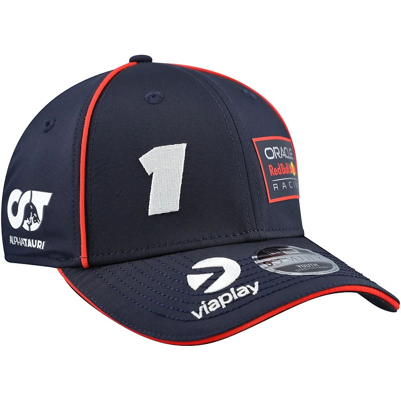 Youth New Era Max Verstappen Navy Red Bull Racing Replica Driver 9SEVENTY Stretch-Snap Hat