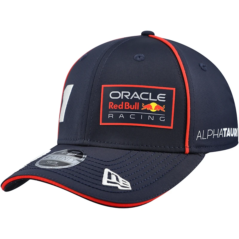 Youth New Era Max Verstappen Navy Red Bull Racing Replica Driver 9SEVENTY Stretch-Snap Hat