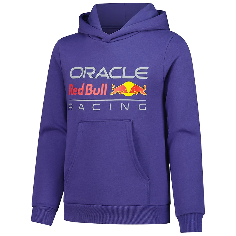 Sweat à capuche violet avec grand logo sur le devant Red Bull Racing pour jeunes