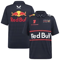 Polo pilote Red Bull Racing Max Verstappen bleu marine pour jeune
