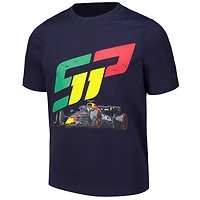 T-shirt pour jeune Sergio Perez, bleu marine, Red Bull Racing, Checo Race Car