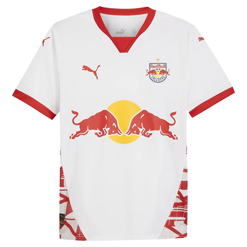 Men's Puma White Red Bull Salzburg 2024/25 Home Replica Jersey