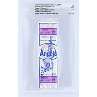 Reggie Jackson California Angels Autographed Career HR 500 Beckett Fanatics Witnessed Authenticated Ticket from September 17, 1984 with "500th HR" Inscription