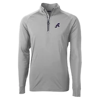 Men's Cutter & Buck  Gray Reno Aces Adapt Eco Knit Stretch Recycled Quarter-Zip Pullover
