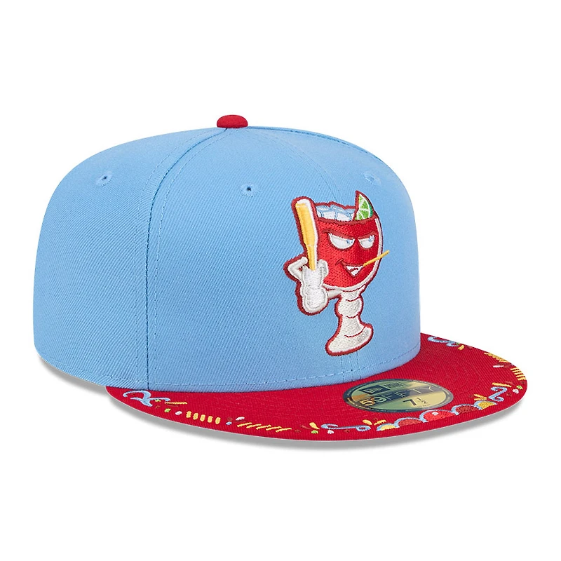 Casquette ajustée New Era Reno Aces 2026 Copa De La Diversion 59FIFTY pour homme, bleu clair/rouge