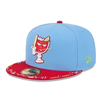 Casquette ajustée New Era Reno Aces 2026 Copa De La Diversion 59FIFTY pour homme, bleu clair/rouge