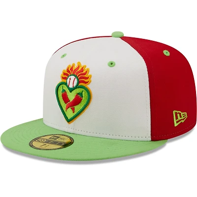 Casquette ajustée New Era Corazones De Reno Copa La Diversion 59FIFTY pour homme, blanc/vert